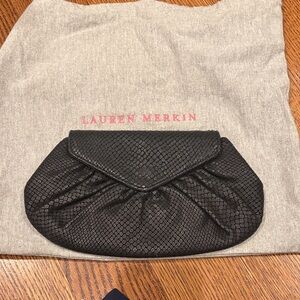 Lauren Merkin Textured Black Clutch